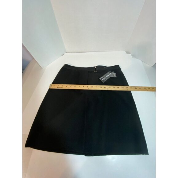 Rafaella Black Short Skirt Zipper Buckle Closure Stretchy Woman’s Size 10P NWT - Picture 8 of 9
